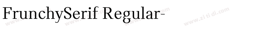 FrunchySerif Regular字体转换 FrunchySerif Regular字体转换